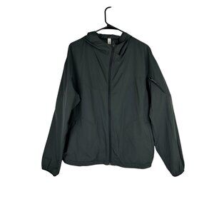 Lululemon Womens Lightweight Hooded Windbreaker Jacket Size 10 Black